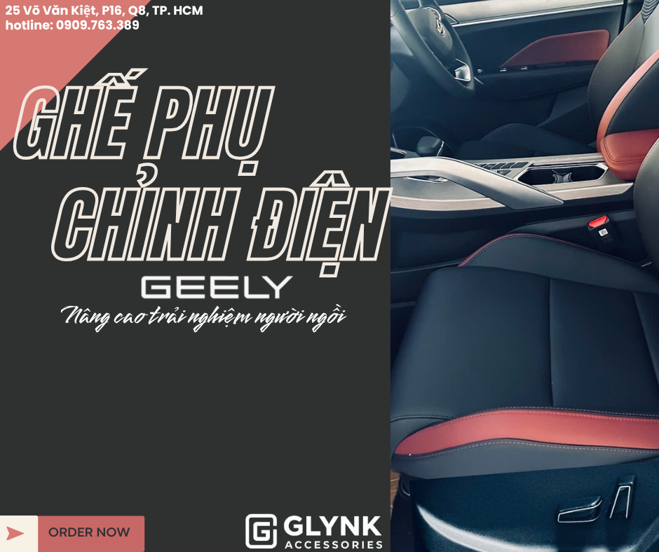 GHẾ PHỤ CHỈNH ĐIỆN XE GEELY